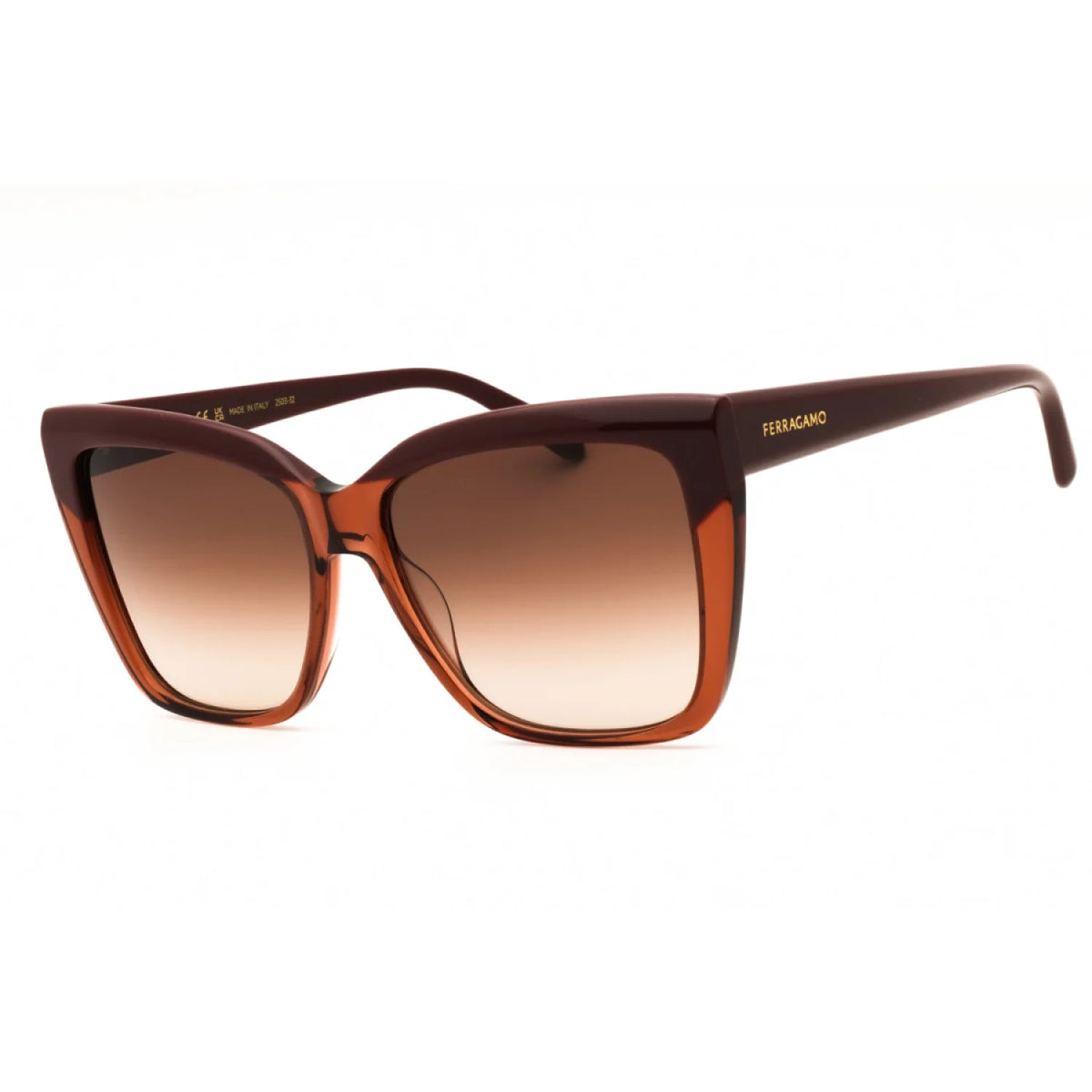Salvatore Ferragamo SF1102S - Burgundy/Transparent Brown - main - 619