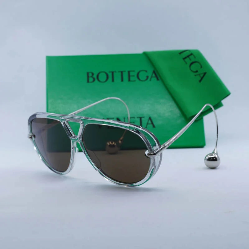 Bottega Veneta BV1273S - Transparent Grey/Silver - single_variant - 009