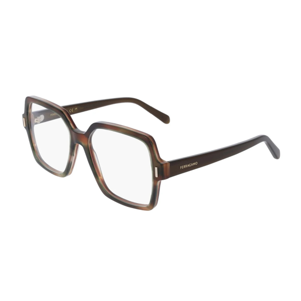 Salvatore Ferragamo SF3031 - Striped Brown Green - main - 280