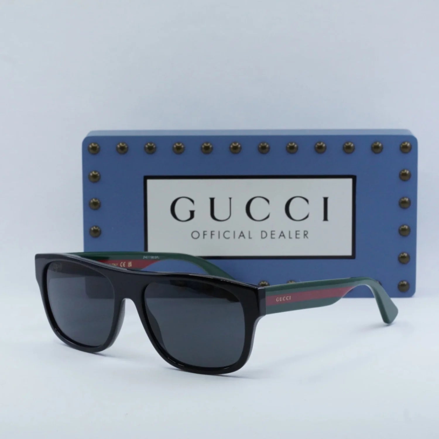 Gucci gg0341s - Black and Green with Red Stripe