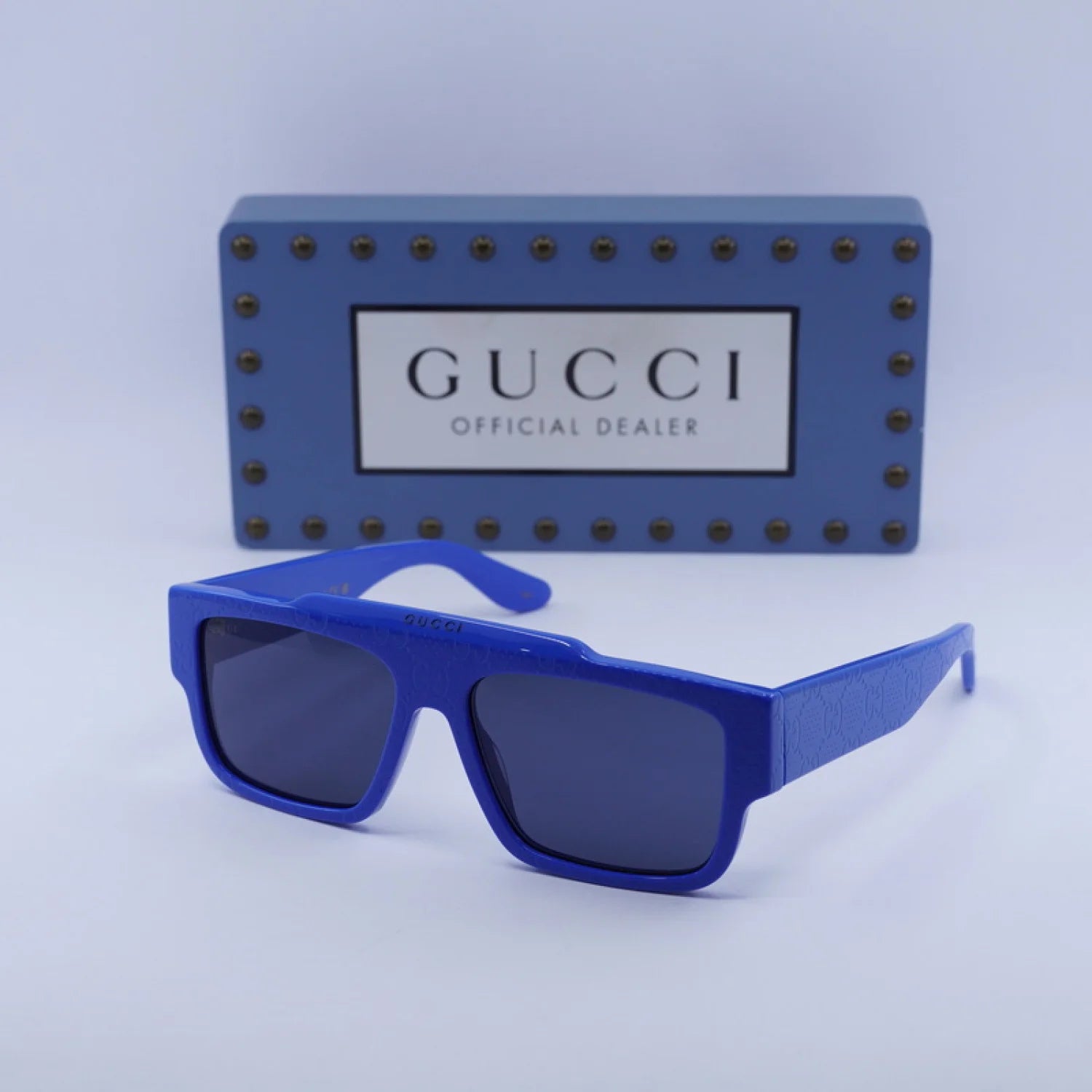 Gucci gg1460s - Shiny Blue with GG Pattern