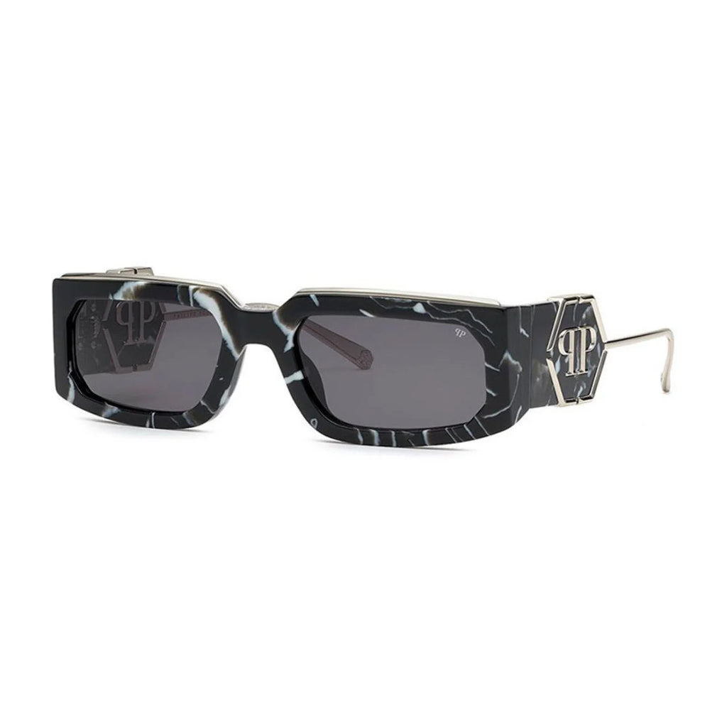 Philipp Plein spp119m - Shiny Black Marble/Silver