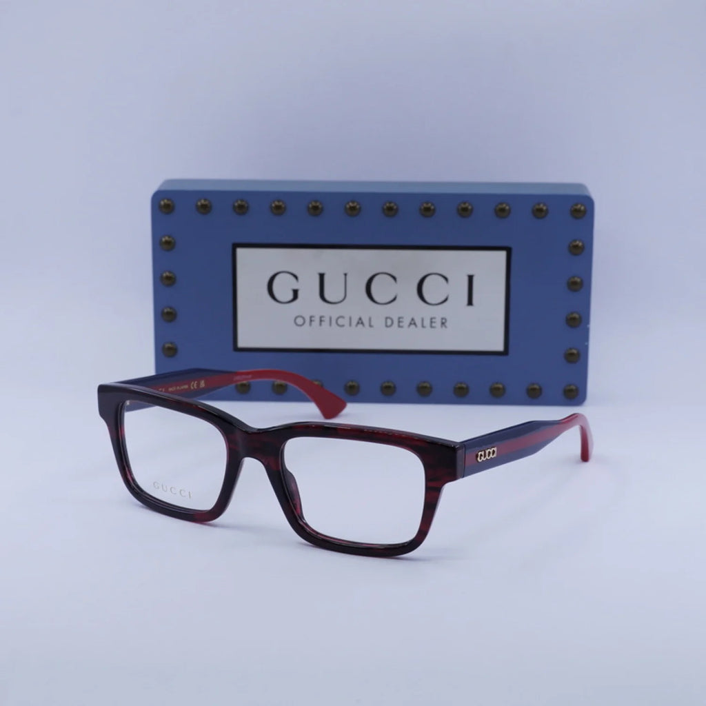 Gucci gg1865o - Dark Red Havana/Blue/Red