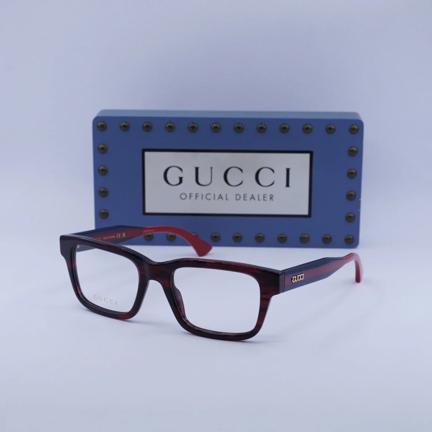 Gucci gg1865o - Dark Red Havana/Blue/Red