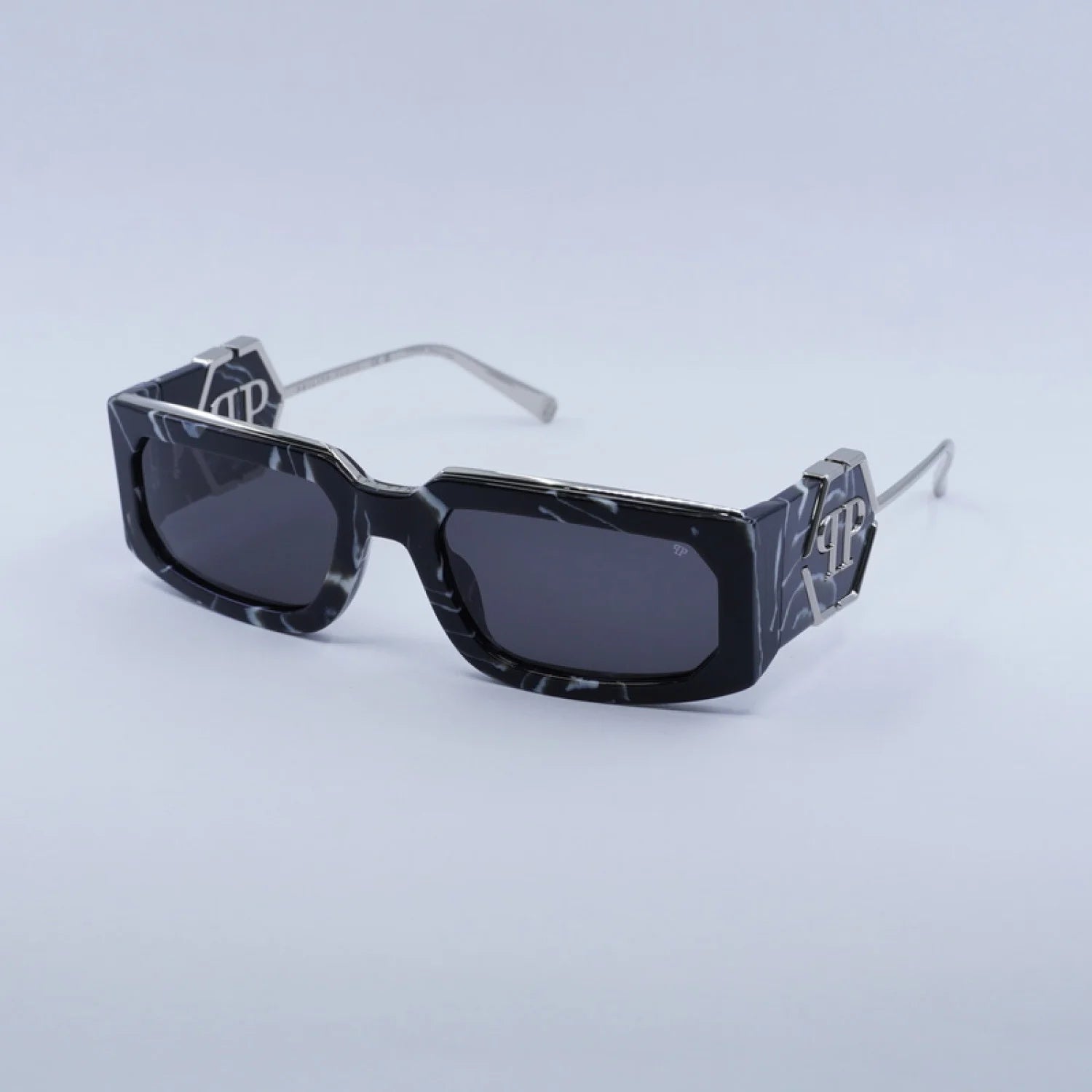 Philipp Plein spp119m - Shiny Black Marble/Silver