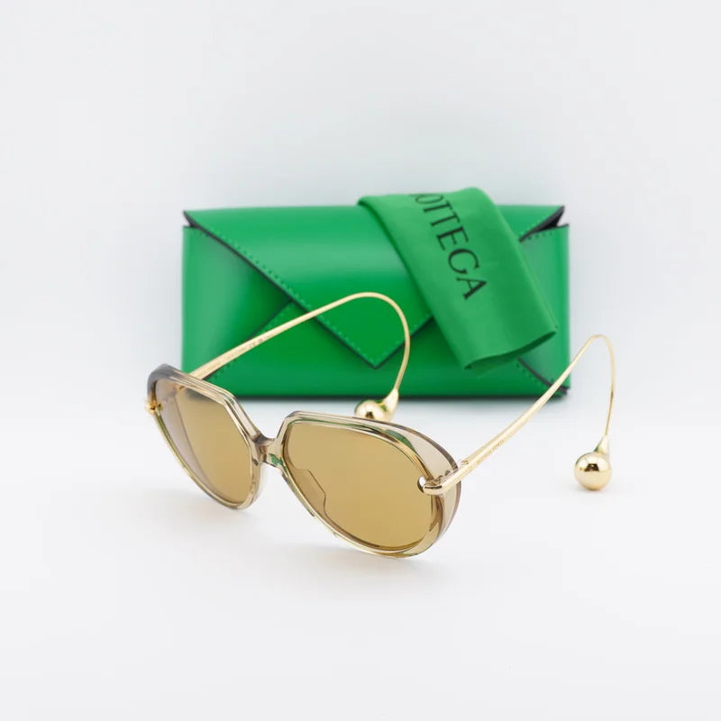 Bottega Veneta BV1436S - Shiny Transparent Yellow/Gold - single_variant - 004