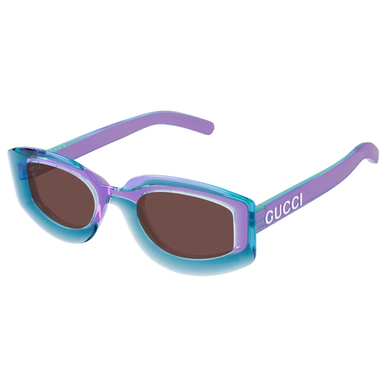 Gucci gg1719s - Shiny Transparent Violet and Trasparent Tiffany
