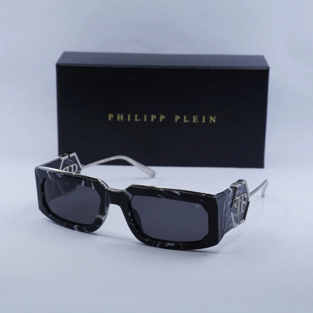 Philipp Plein spp119m - Shiny Black Marble/Silver