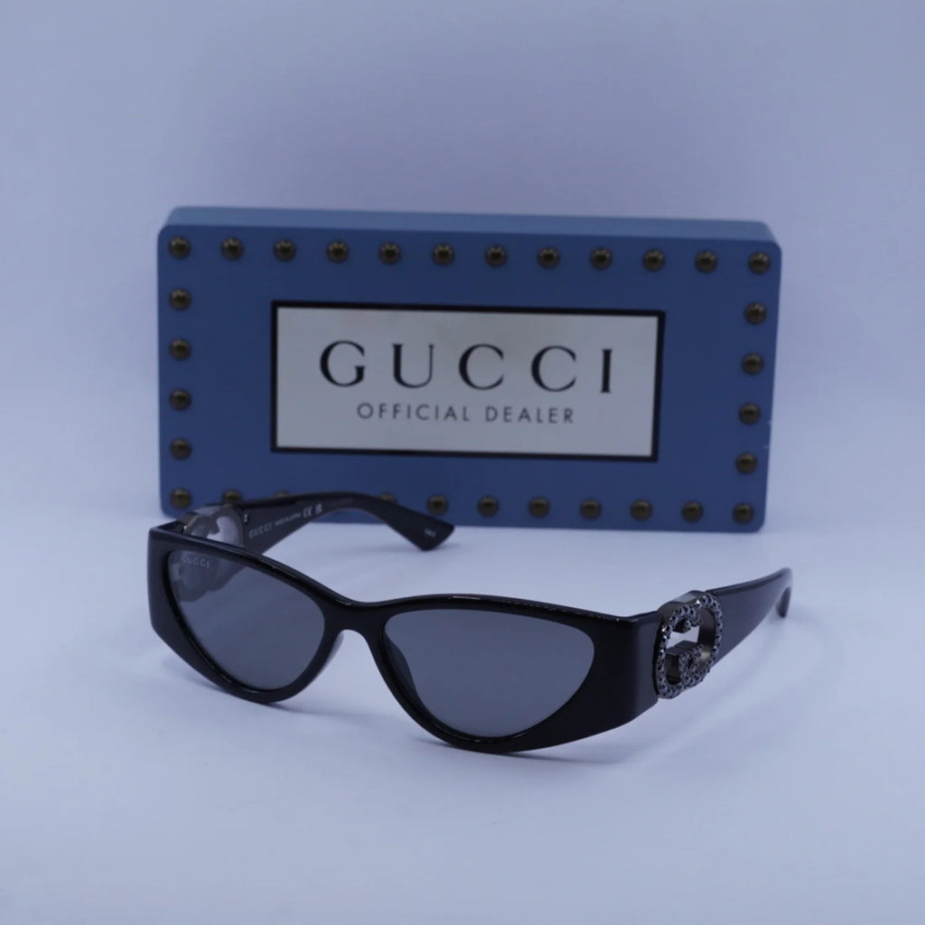 Gucci gg1824s - Shiny Black with Black Stone